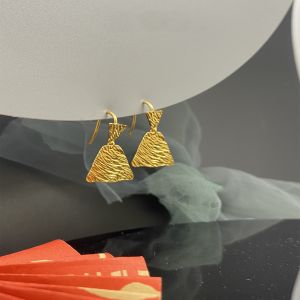 Fashionable Small Gold Plumeria Earrings