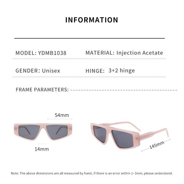 Flat Top Acetate Frame Sunglasses Custom Irregular Metal Frame Sunglasses Womens