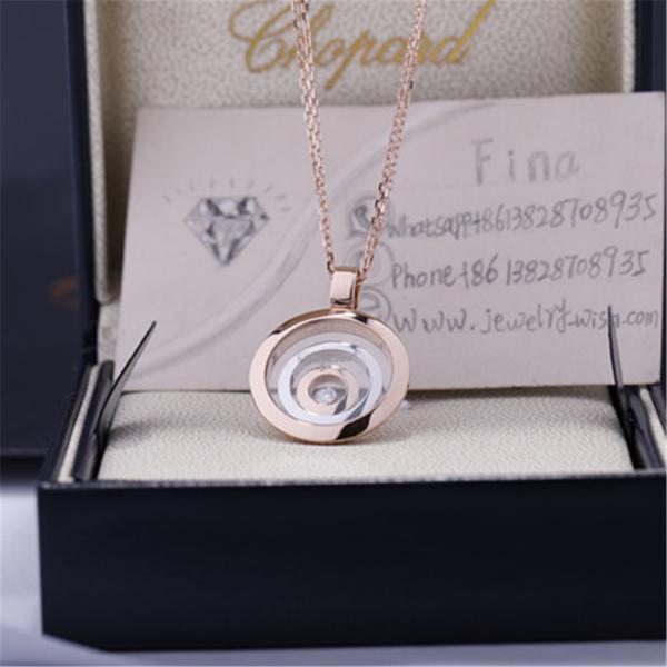 Chopard HAPPY SPIRIT PENDANT in ROSE GOLD WHITE GOLD with Dancing Diamond 798231-9001