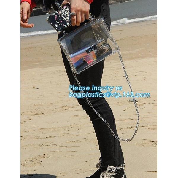 Chain Bag Cute Girl's Clear PVC Transparent Sling Hobo Handbag, PVC Women Handbag, PVC Beach Bag handbag/Fashion women h