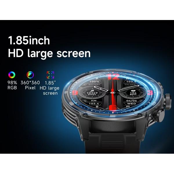 V99 Men Smart Watch 1.85 Inch Screen Sports Mode Smart Watch With Weather Forecast