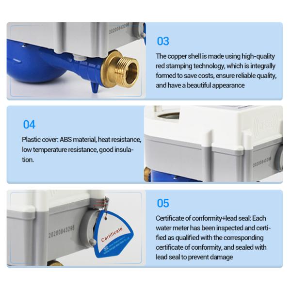 RF IC Card Intelligent Prepaid Water Meter with Software