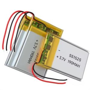 China 551525 3.7V 190mAh Lithium Polymer Battery KC UN38.3 Certified Rechargeable Lipo Battery on sale