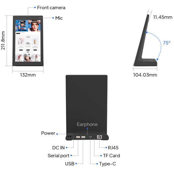 L Shape Usb Wifi Ordering Face Recognition Pos Terminal Display Tablet PC With NFC