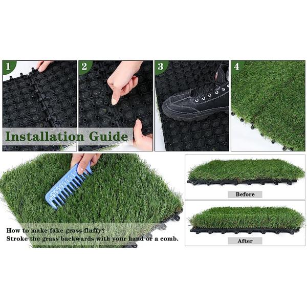 artificial grass tiles 9 pack