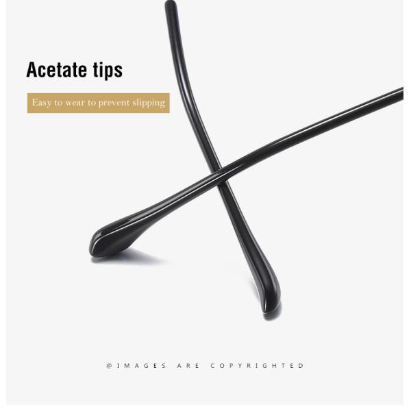 Anti Blue Light Acetate Metal Glasses Optical Eyeglasses Frames PC Lens