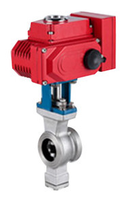 China Solenoid Power V Port Segment Valve / V Port Control Valve Ball Structure wholesale