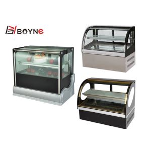 China 2 Layer Cake Cooling Display Cabinet Tabletop Sandwich Showcase wholesale