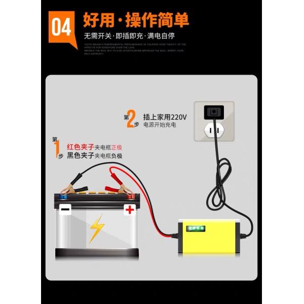 12V 15A 300W Lead Acid Battery Chargers Pulse Repair Temperature Control