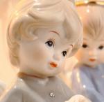Hand-painted ceramic angel household ornaments