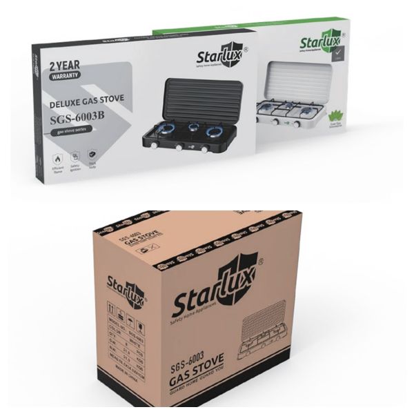 Customizable Cooking 3 Plate Gas Stove Heat Resistant Energy Efficiency