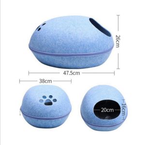 China Eco-friendly Breathable Cute Detachable Egg Shape Dog Cat Cave Bed for Pet Supplies on sale