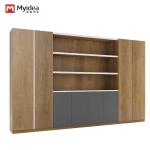 Large Office Back Cabinet With Aluminum Alloy Edging Design, Book Display,
