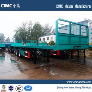 China 40ft flatbed trailer with 385/65R22.5 single tire for sale wholesale