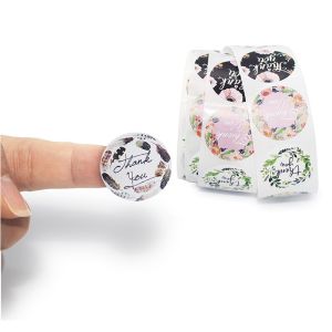 China 1000pcs Flexo Printing Adhesive Label Sticker Custom Plastic Round SGS wholesale