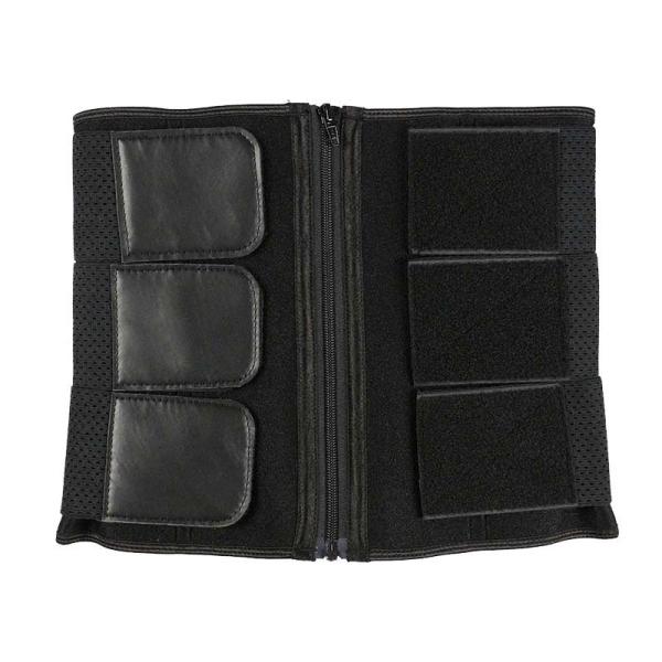 Black Hollow Body Sculpting Elastic Three Band Waist Trainer For Love Handles