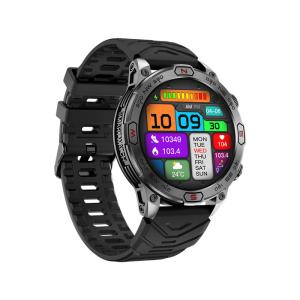 China Round Shape Smart Watch with AI Voice Assistant Bluetooth Call Altitude Pressure Compass and Flashlight Function wholesale