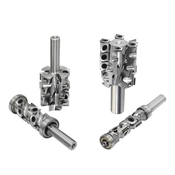 Spindle Moulder Cutter Customization Spiral Flush Trim Router Bits Carbide Insert With Removable Carbide Inserts