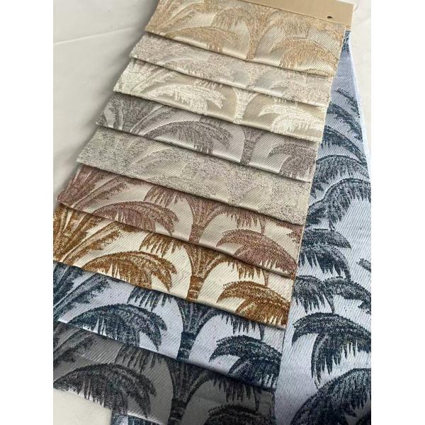 Polyester Chenille Luxury Curtain Fabric Breathable With Woven Technics