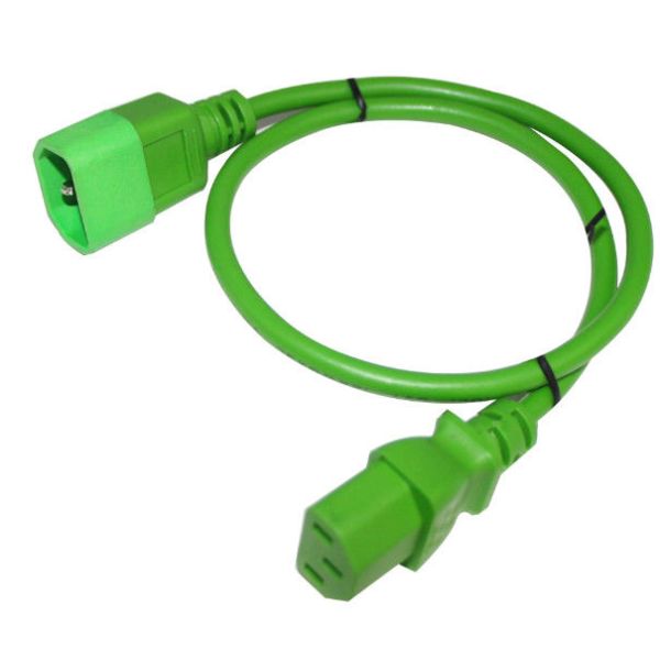 Black IEC320 C13 To C14 SJT Power Extension Cord 3FT Fast Charging Data Cable