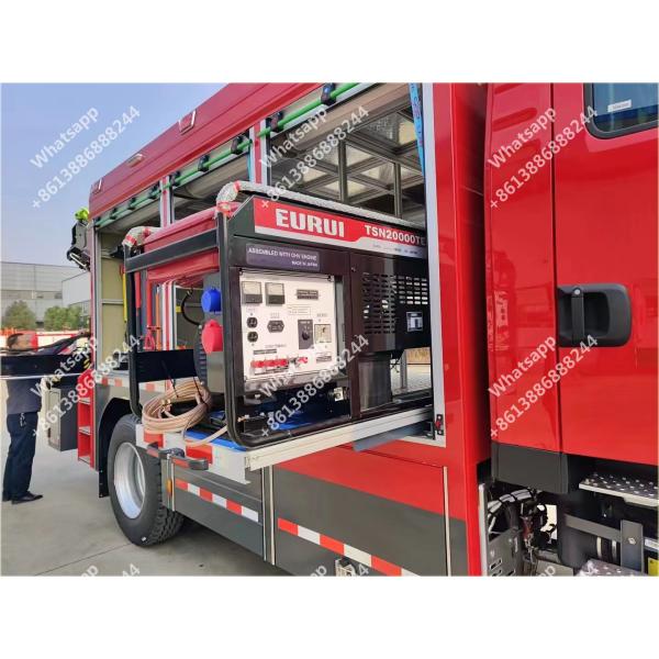 SITRAK 4X2 Double Row Rescue Fire Truck With Crane Lighting Breaking Life Rescue Truck With Crane