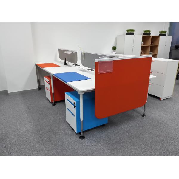china factory good quality new high tech european modern design metal frame executive office desk with side table