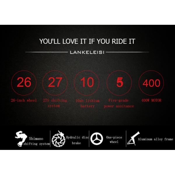 Smart Anti Slip 26 Inch Electric Bicycle Foldable Hidden Battery