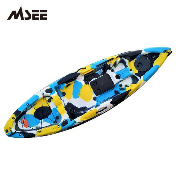 Swivel Sea Fishing Kayak LLDPE Materials Black Bungee Rod Holders