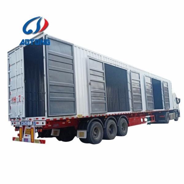 Leaf Spring Suspension 40ft Side Wall Cargo Semi Trailers for Bulk Cargo Transport