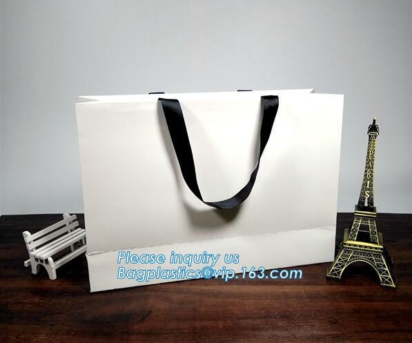 Custom Your Own Logo Design Printed Durable Shopping Carrier Packing 210Gsm Clothes Art Coated Paper Bag, bagease packag