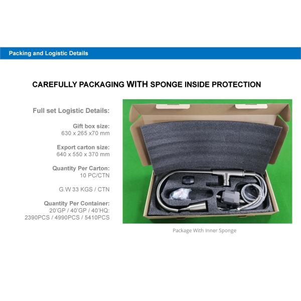 SUS304 Stainless Steel Kitchen Sink Extendable Tap DC6V Flexible Kitchen Mixer Tap