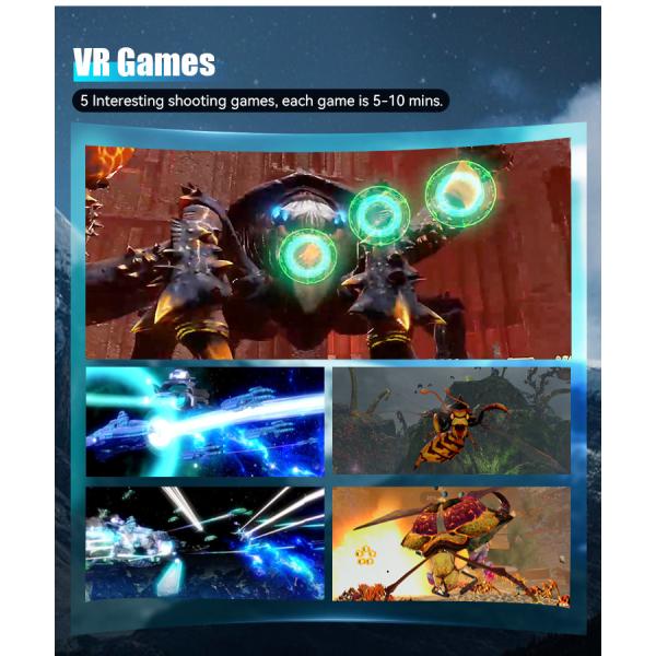 8 Seat 9D VR Cinema With Projection Screen Glasses 5 Games 7D VR Egg Chairs