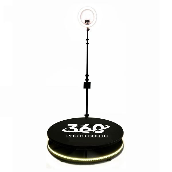 Christmas Shows 360 Photo Booth Machine Stand On With Selfie Light Flight Case