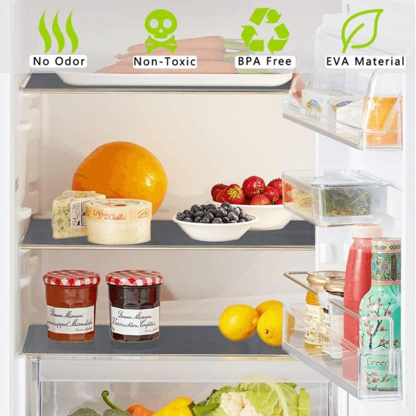 Blue Non-Adhesive Refrigerator Mat for Sustainable and Multi-Functional Kitchen Shelf