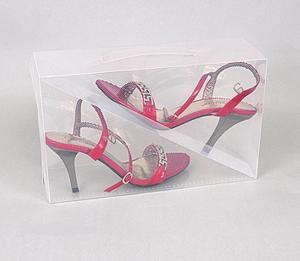 China best quality plastic clear shoe boxes PVC material  wholesale in szie 30*18*10cm wholesale