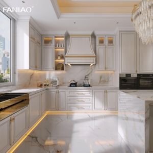 China Modern Wall Hanging Cupboards Solid Wood Furniture Europe Kitchen Cabinet on sale