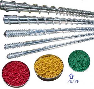 China Bimetallic Screw Barrel For LDPE / HDPE / PP / PE / PVC Blowing Molding Machine  on sale