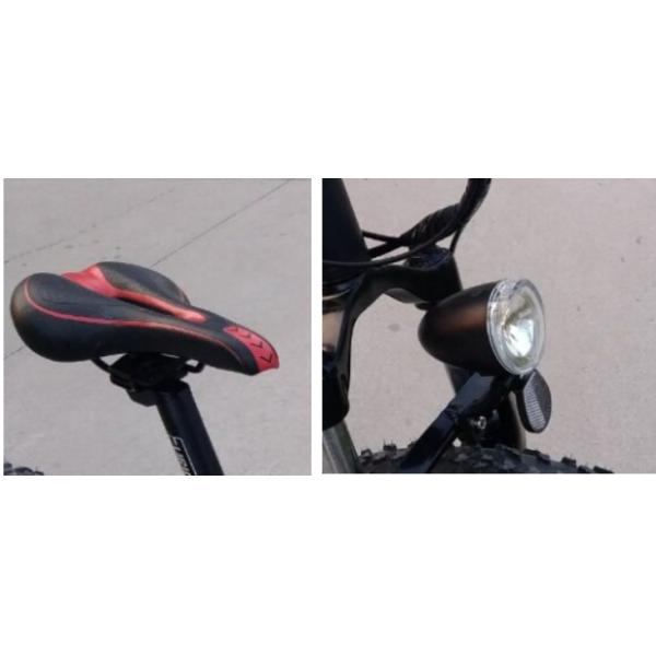 500 Watt Mountain Beach Fat Tire Motorized Bike With Lcd Display , Low Noise