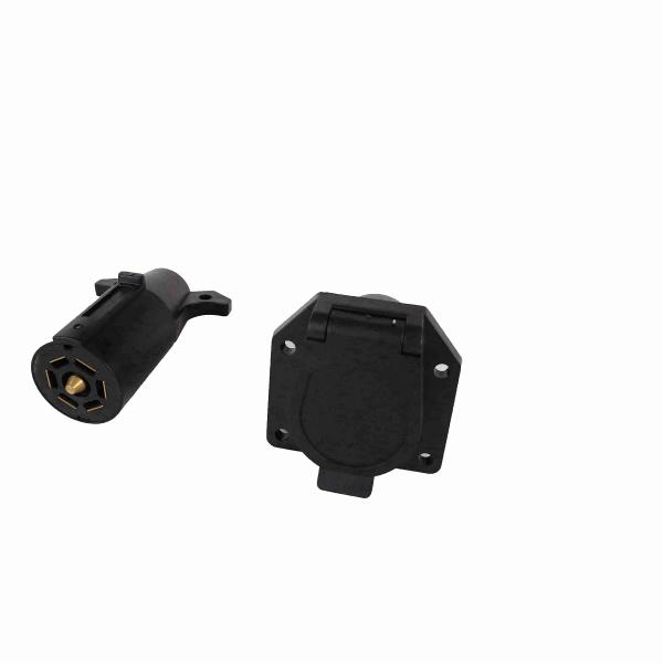 Black Color Trailer Connector Socket 7 Pin Female Connector Small Size