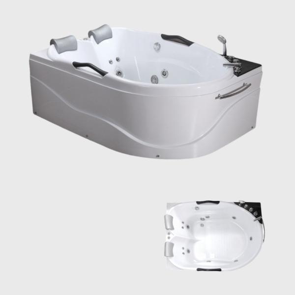 Waterfall Surfing Heated Jacuzzi Bathtubs Air Jetted Massage With Seat