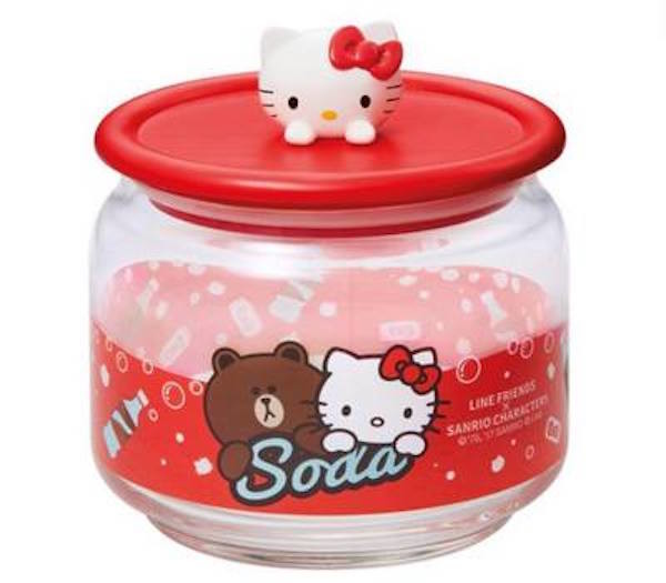 Transparent Color Glass Storage Jar Plastic Toy Figures Sell In HongKong 7 - 11 Store For Collection