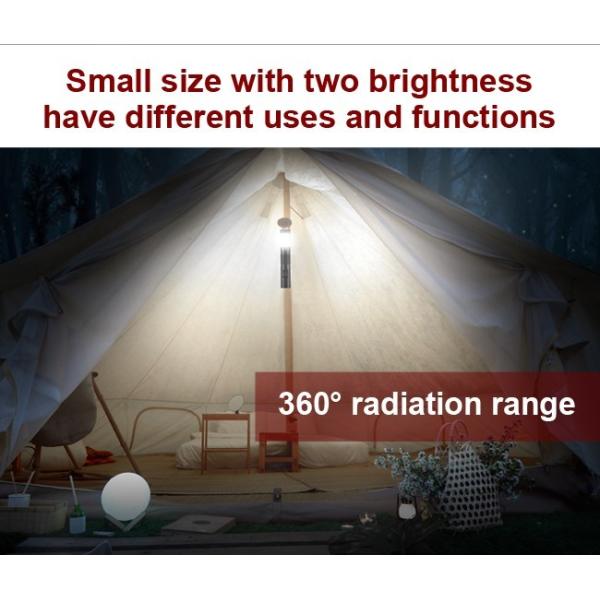 18650 Li Ion Battery USB C Rechargeable Camping Flashlight Dual LEDs IP65 Aluminum