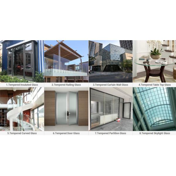 8mm Clear Toughened Heat Soaked Glass 5/16 Inch Toughened Glass