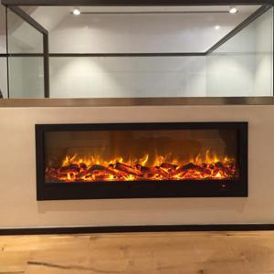 China 70'' 180cm Realistic LED 3D Flame Charcoal Effect Built-in Electric Fireplace Indoor on sale