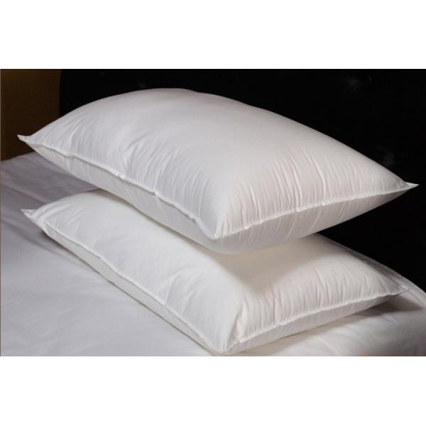 Quality Double Stitched Piping Cotton Down Feather Pillow Insert with White Goose Feather for sale
