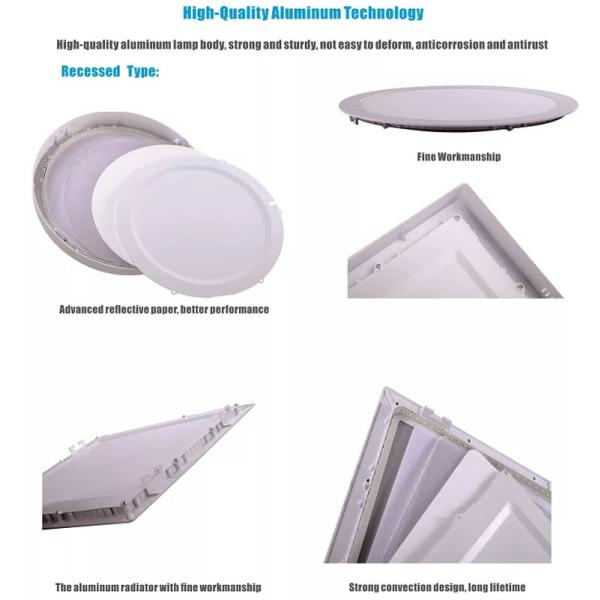 Ultralight LED Flat Panel Garage Lights , Aluminum 5000k LED Flat Panel