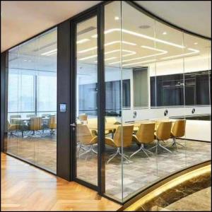 China Transparent Demountable Glass Partitions Sliding Glass Room Dividers wholesale