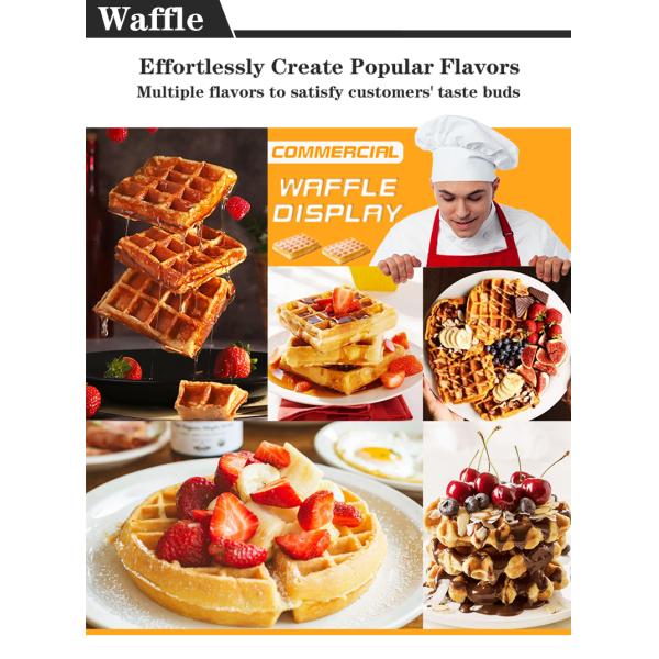 Temperature Controlled Waffle Making Machine Double Head Stainless Steel Waffle Makers