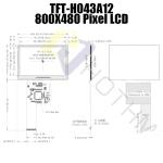 4.3 Inch TFT LCD Display | 800x480 Resolution MCU Interface For Arduino