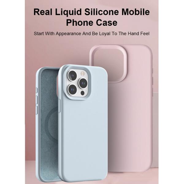Soft Microfiber Lining Real Silicone Cell Phone Case Mobile Cover Anti Fingerprint